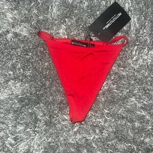 Red thong bikini bottom